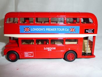 Diecast double decker bus